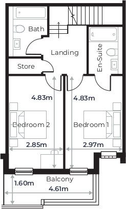 Radcliffe Court - Flat 11, Third Floor plan