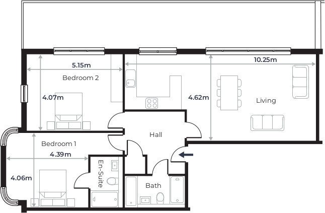 Radcliffe Court - Flat 22, Fourth Floor plan