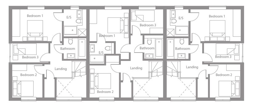 plots 8, 9 & 10 - first floor