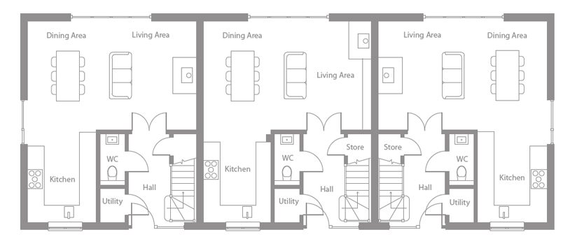 plots 8, 9 & 10 - ground floor